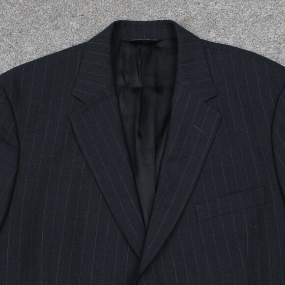 Brooks Brothers Stretch Sports Jacket Mens 44R Blue Wool Blend 2 Button Blazer - Picture 3 of 14